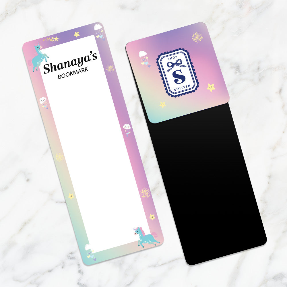 Unicorns & Rainbow Kids Bookmark
