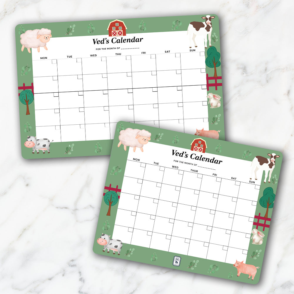 Farm Friends Kids Calendar