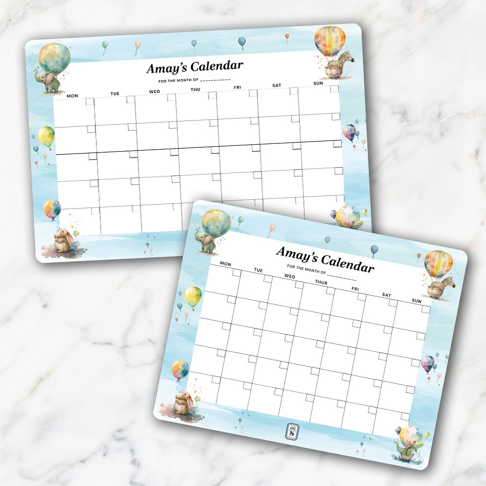 Balloon Safari Kids Calendar
