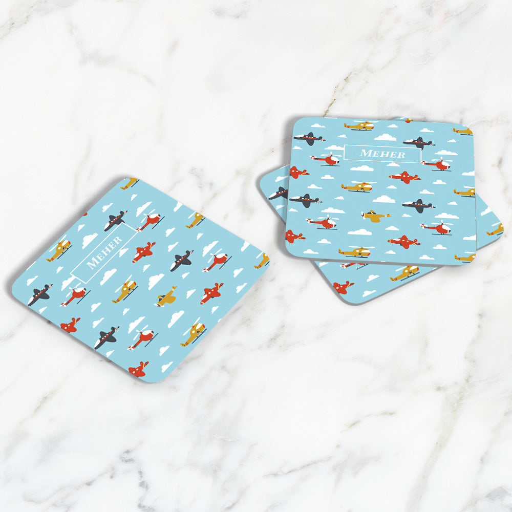 Airplane Skies Coasters (kids)