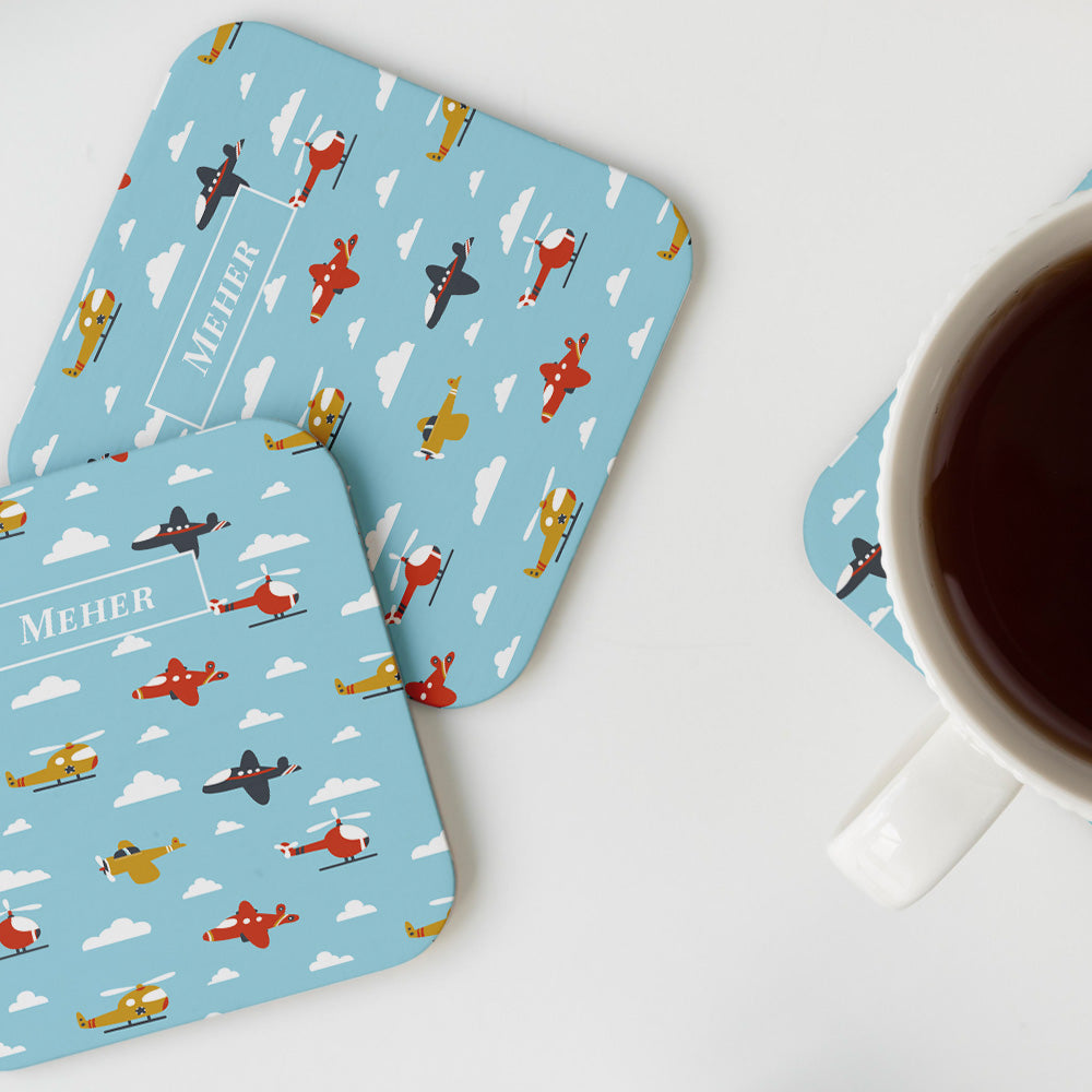 Airplane Skies Coasters (kids)