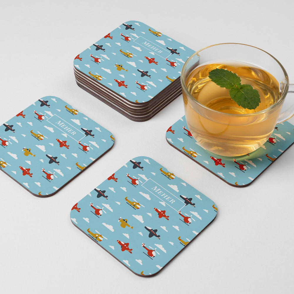 Airplane Skies Coasters (kids)