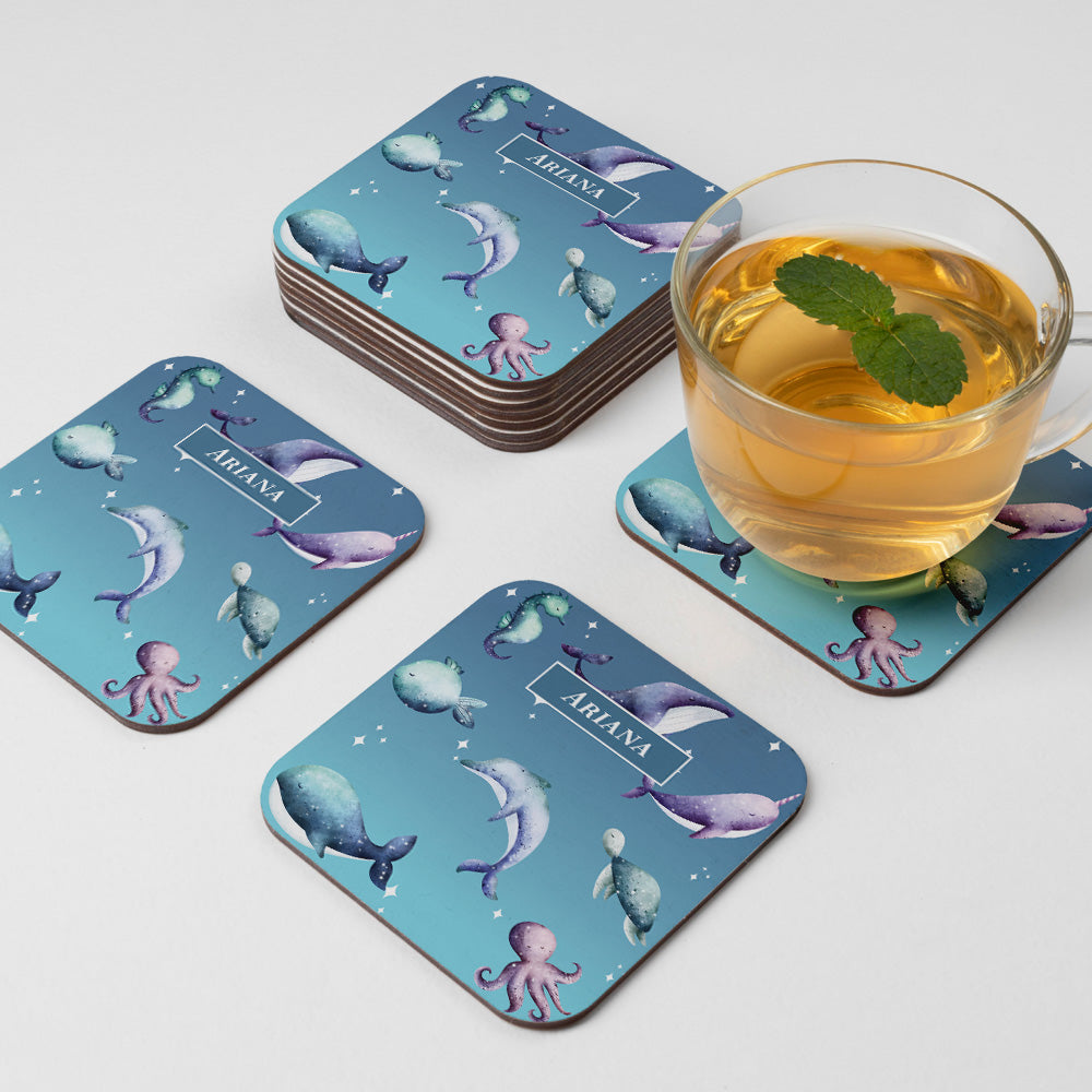 Midnight Ocean Coasters (kids)