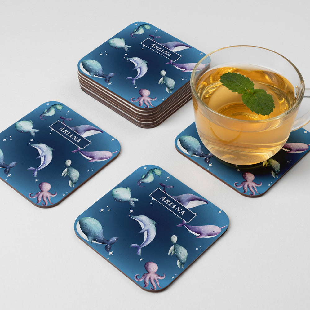 Midnight Ocean Coasters (kids)
