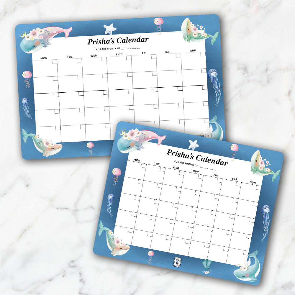 Floral Whales Kids Calendar