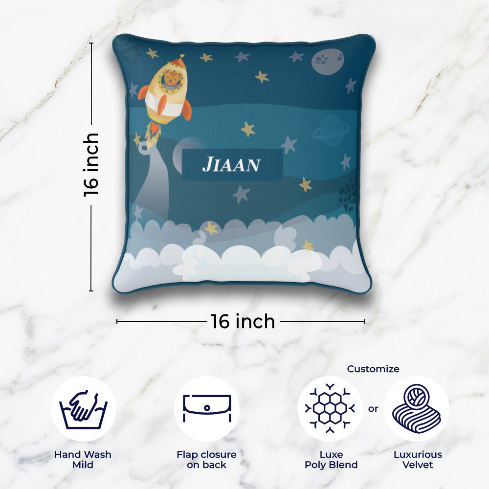Rocket Bear Cushion Cover (kids)