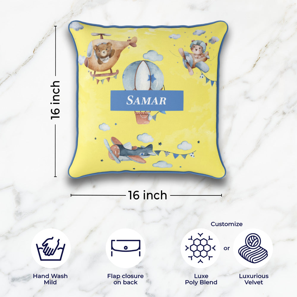 Teddy's Flight Cushion Cover (kids)