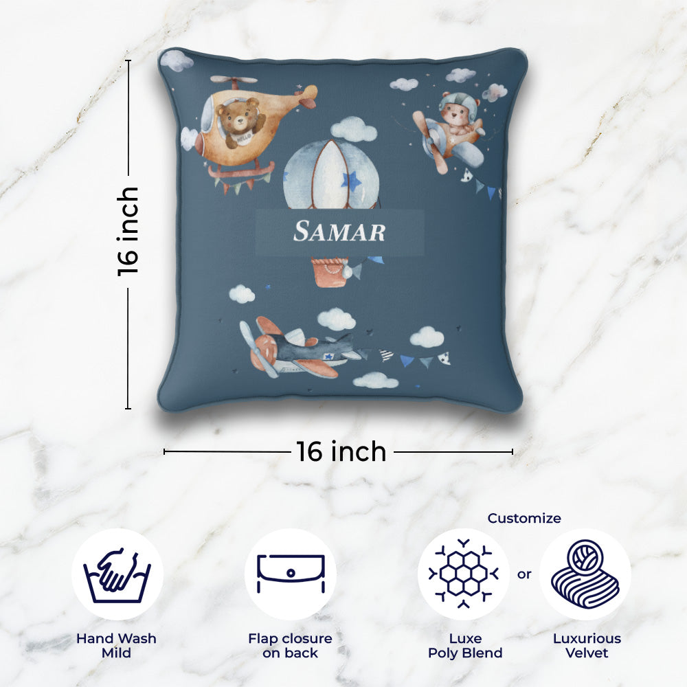 Teddy's Flight Cushion Cover (kids)