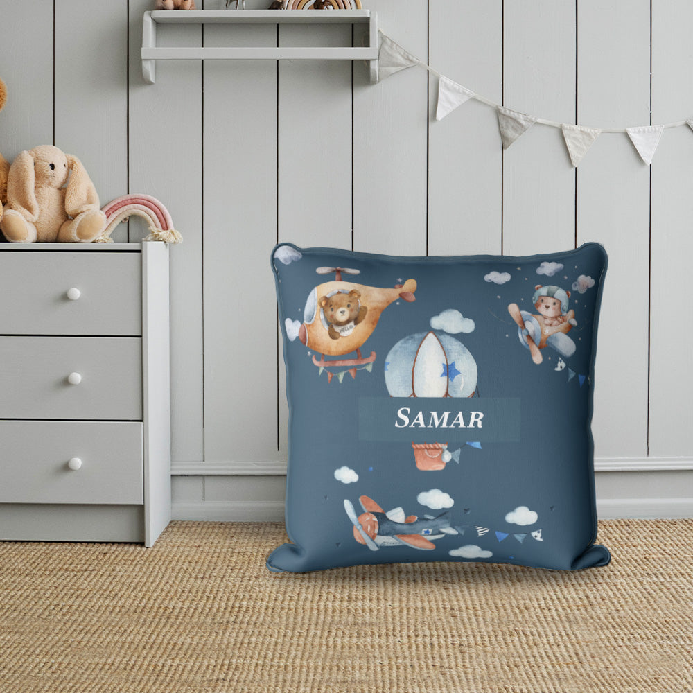 Teddy's Flight Cushion Cover (kids)