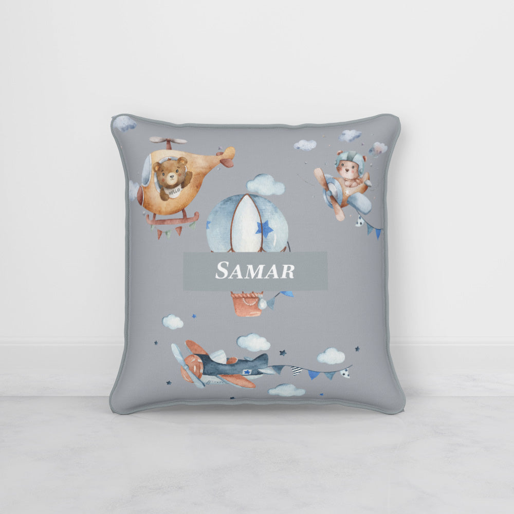 Teddy's Flight Cushion Cover (kids)