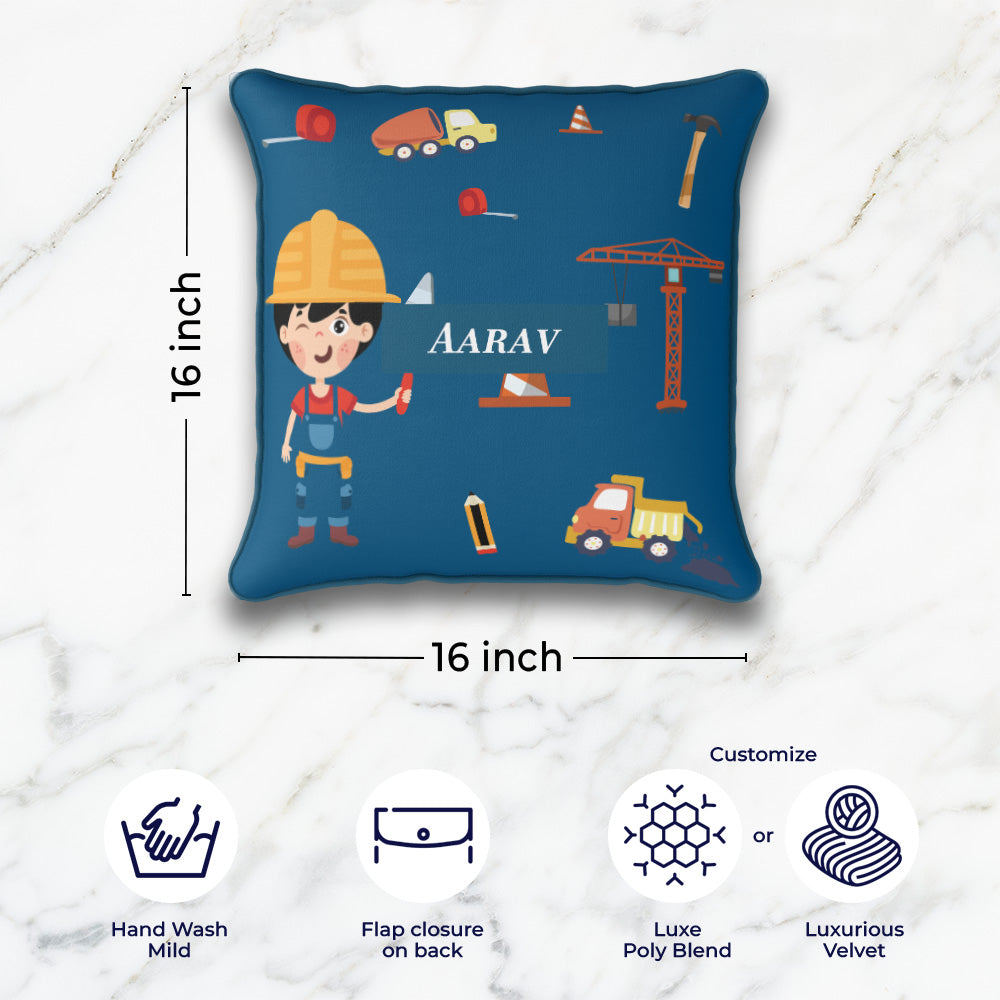 Little Builder Cushion Cover (kids)
