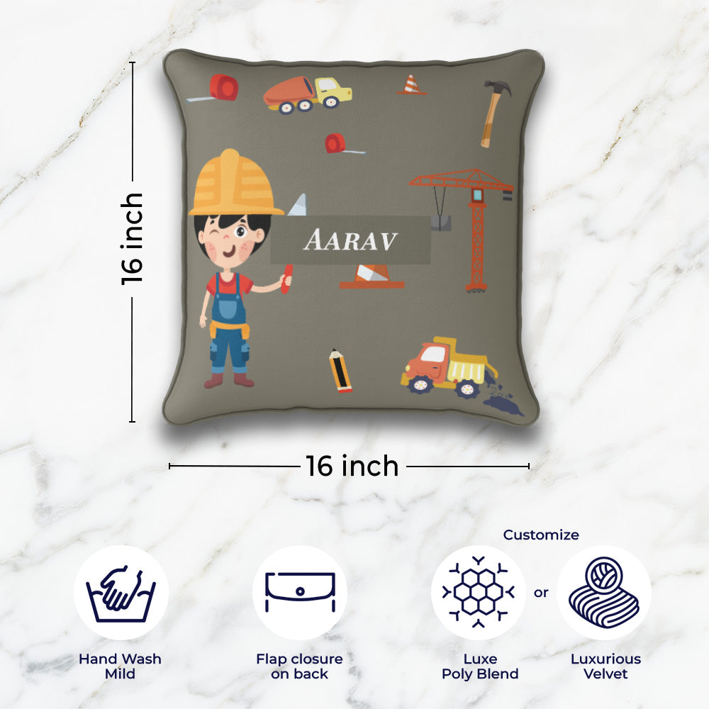 Little Builder Cushion Cover (kids)