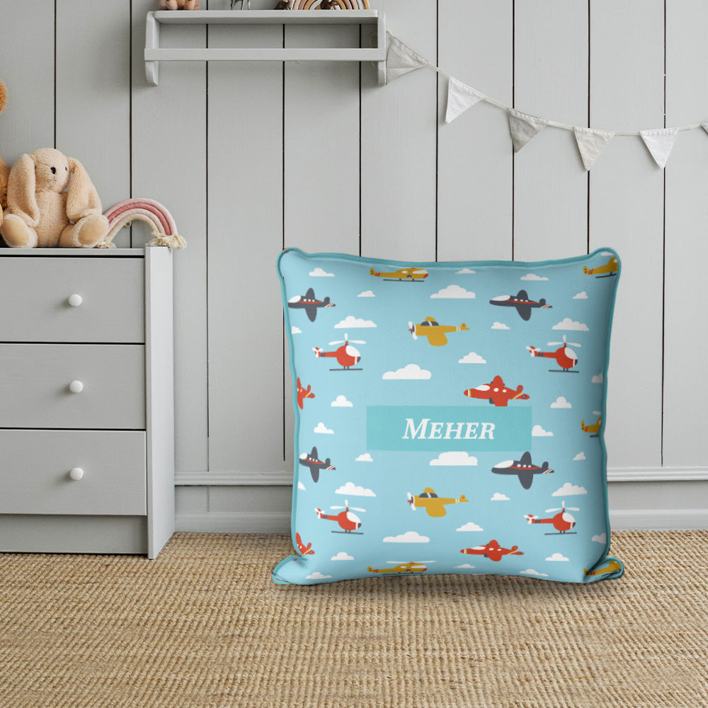 Airplane Skies Cushion Cover (kids)