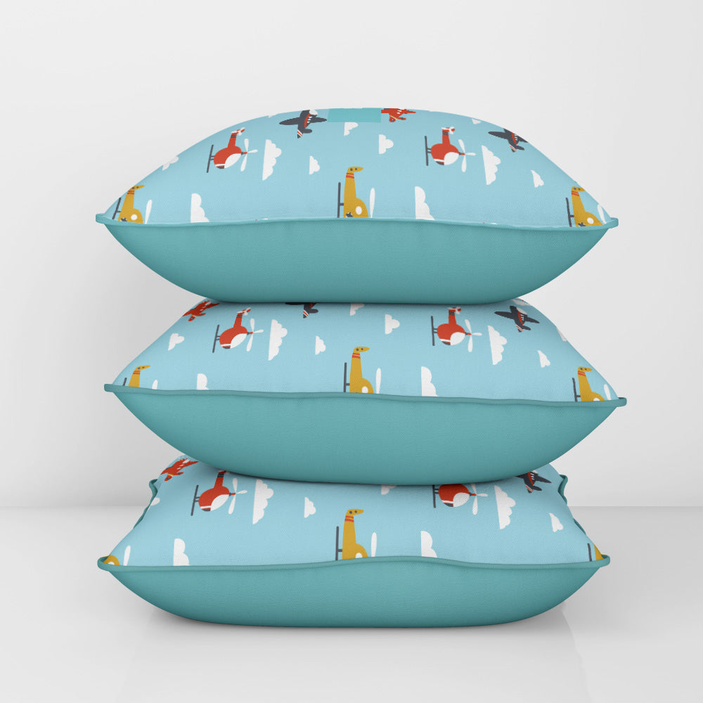 Airplane Skies Cushion Cover (kids)