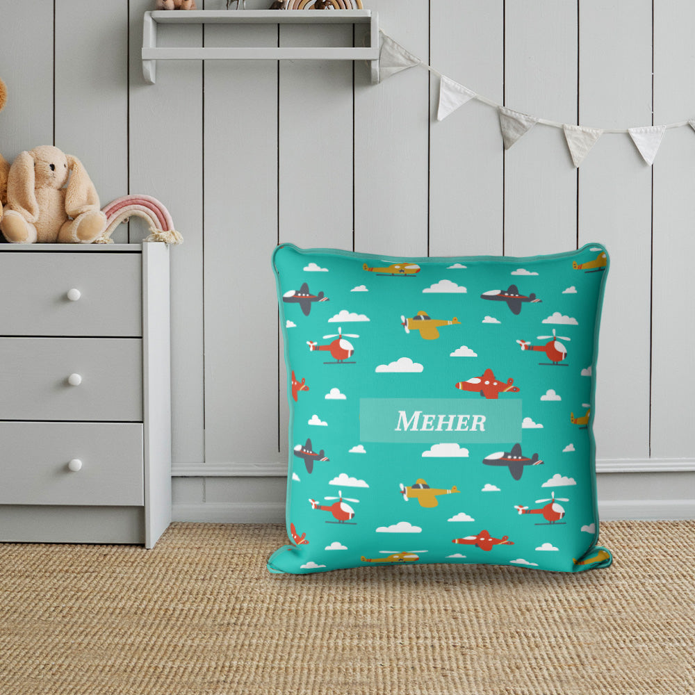Airplane Skies Cushion Cover (kids)