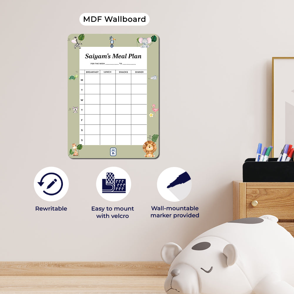 Jungle Friends Kids Meal Planner