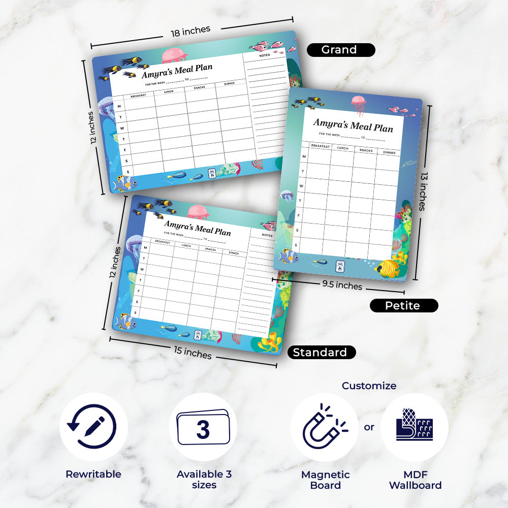 Ocean Bed Kids Meal Planner