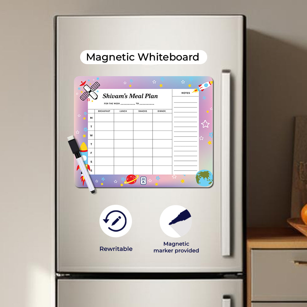 Space Satellites Kids Meal Planner