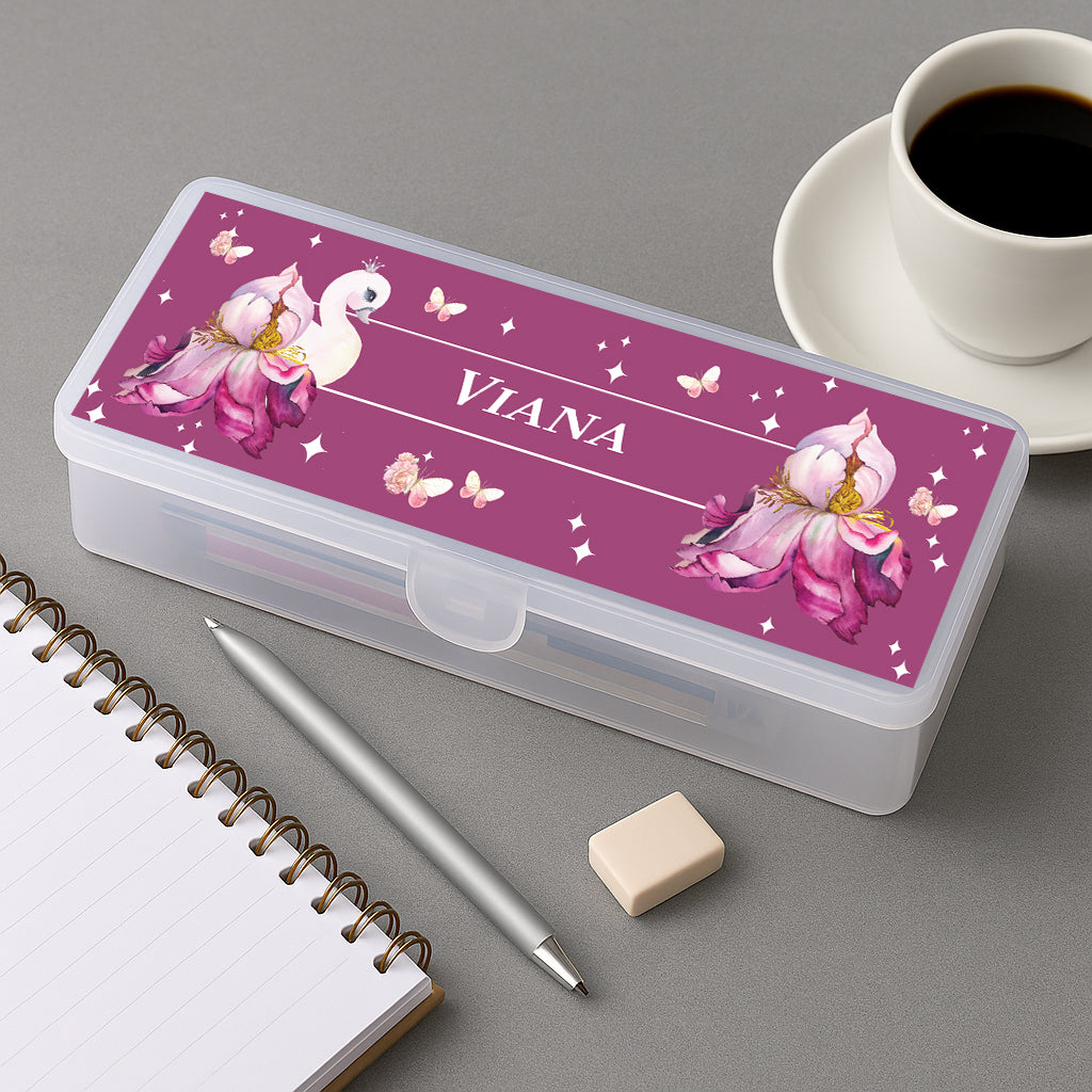 Butterfly Swan Blossom Kids Pencil Box