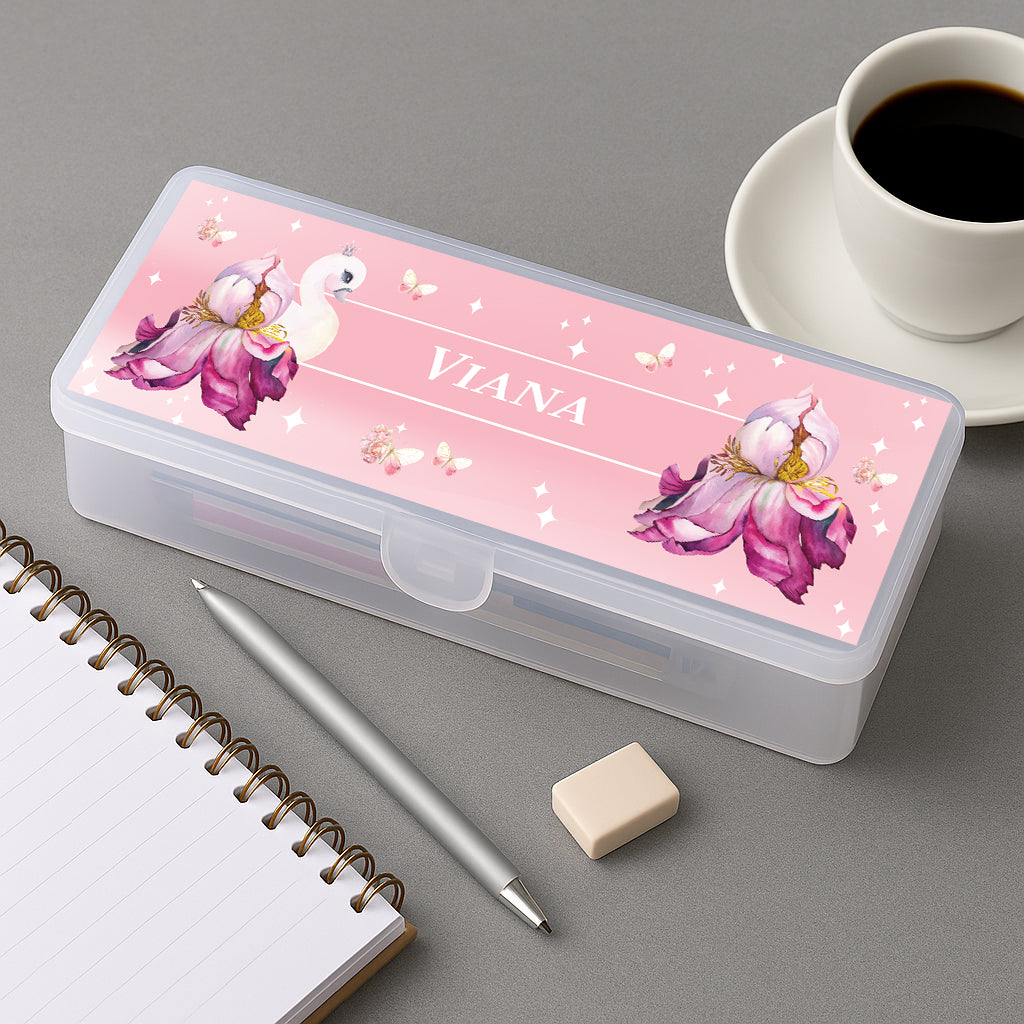 Butterfly Swan Blossom Kids Pencil Box