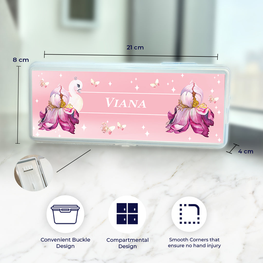 Butterfly Swan Blossom Kids Pencil Box