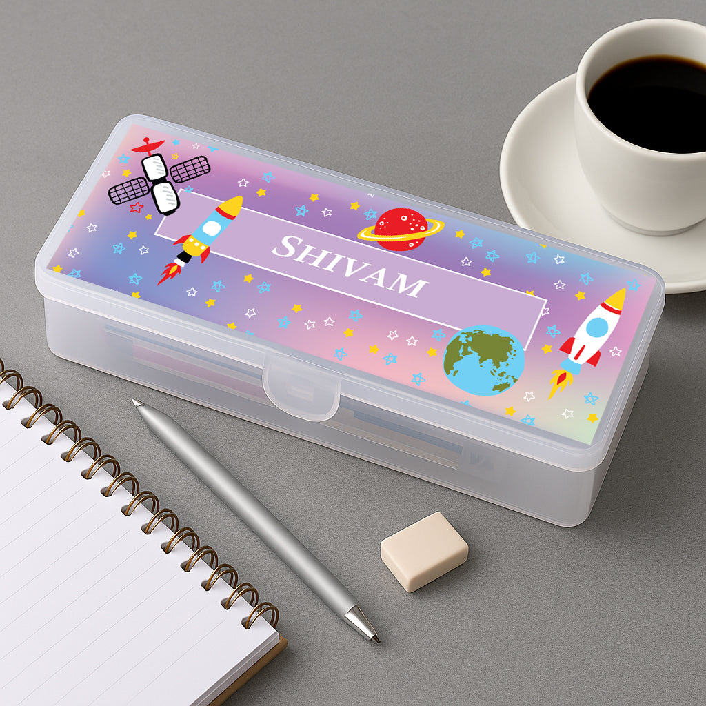Space Satellites Kids Pencil Box