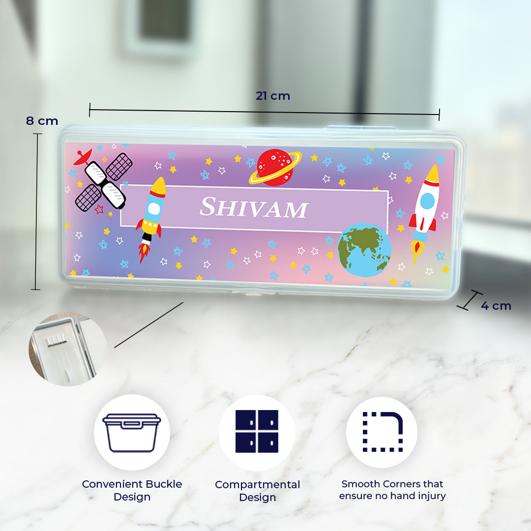 Space Satellites Kids Pencil Box