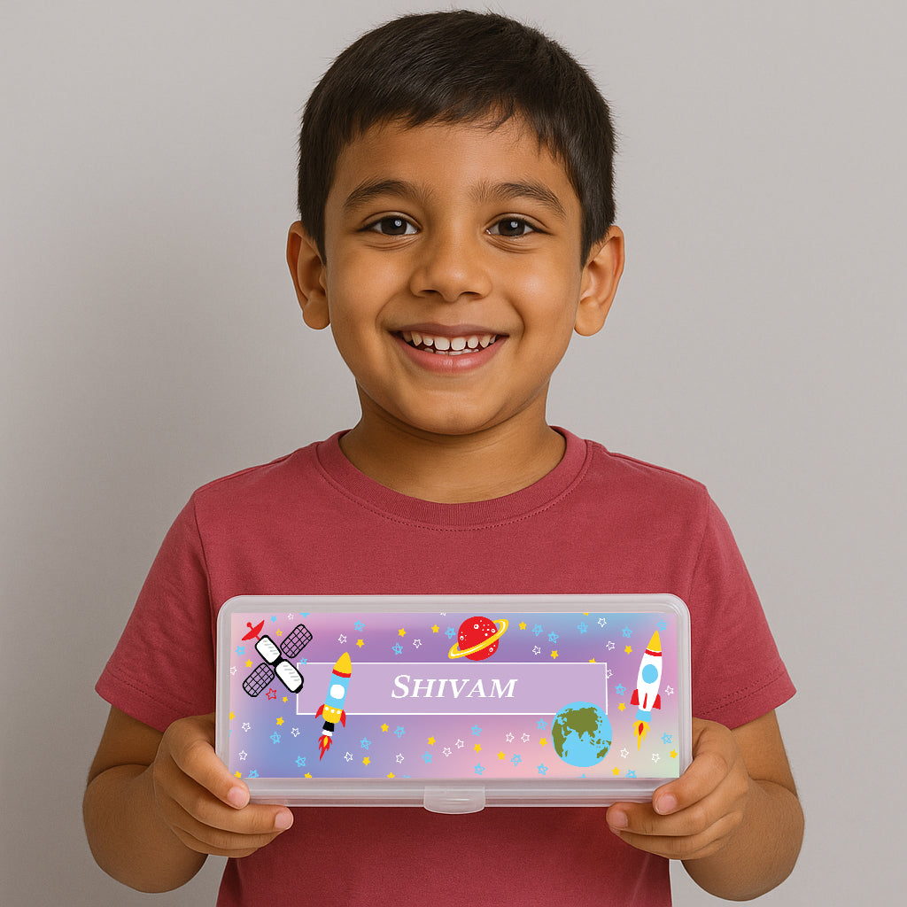 Space Satellites Kids Pencil Box