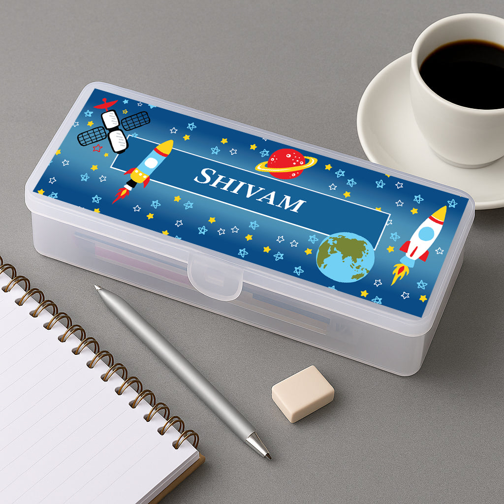 Space Satellites Kids Pencil Box