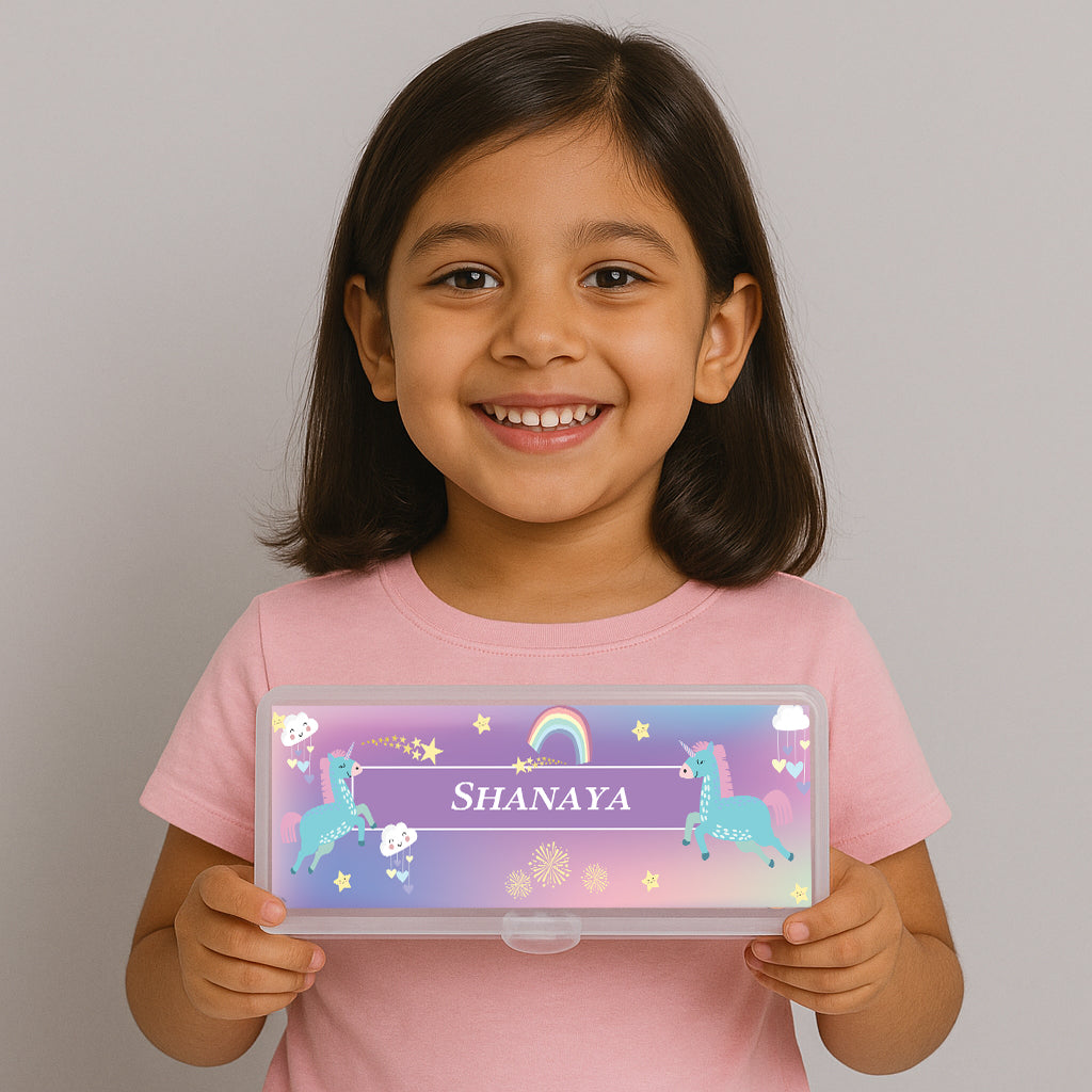 Unicorns & Rainbow Kids Pencil Box