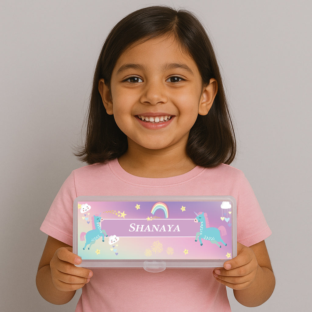 Unicorns & Rainbow Kids Pencil Box