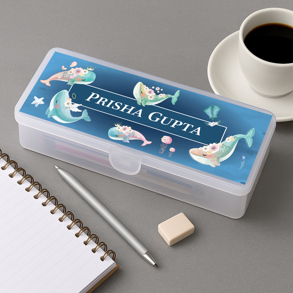 Floral Whales Kids Pencil Box