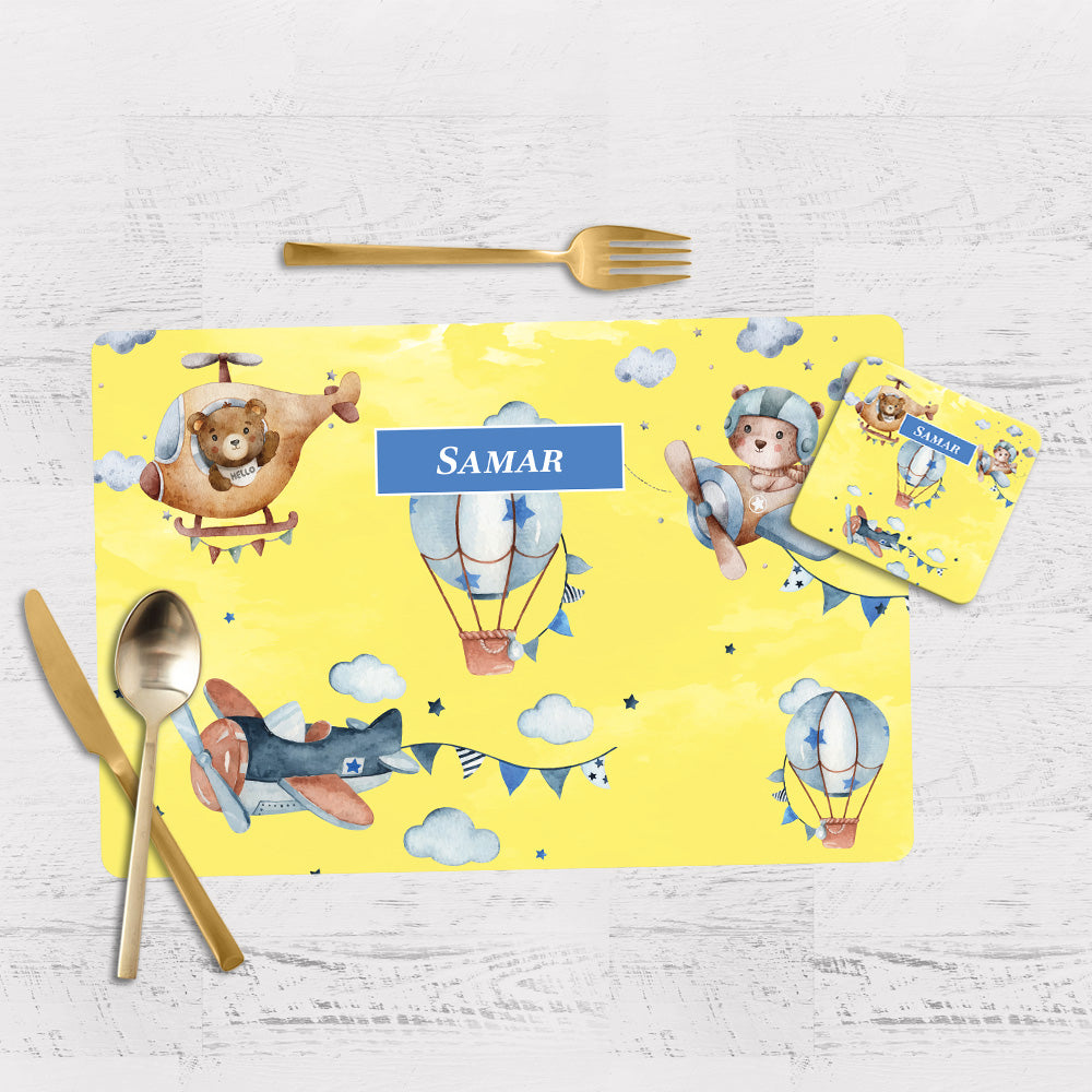 Teddy's Flight Placemat - Set of 2
