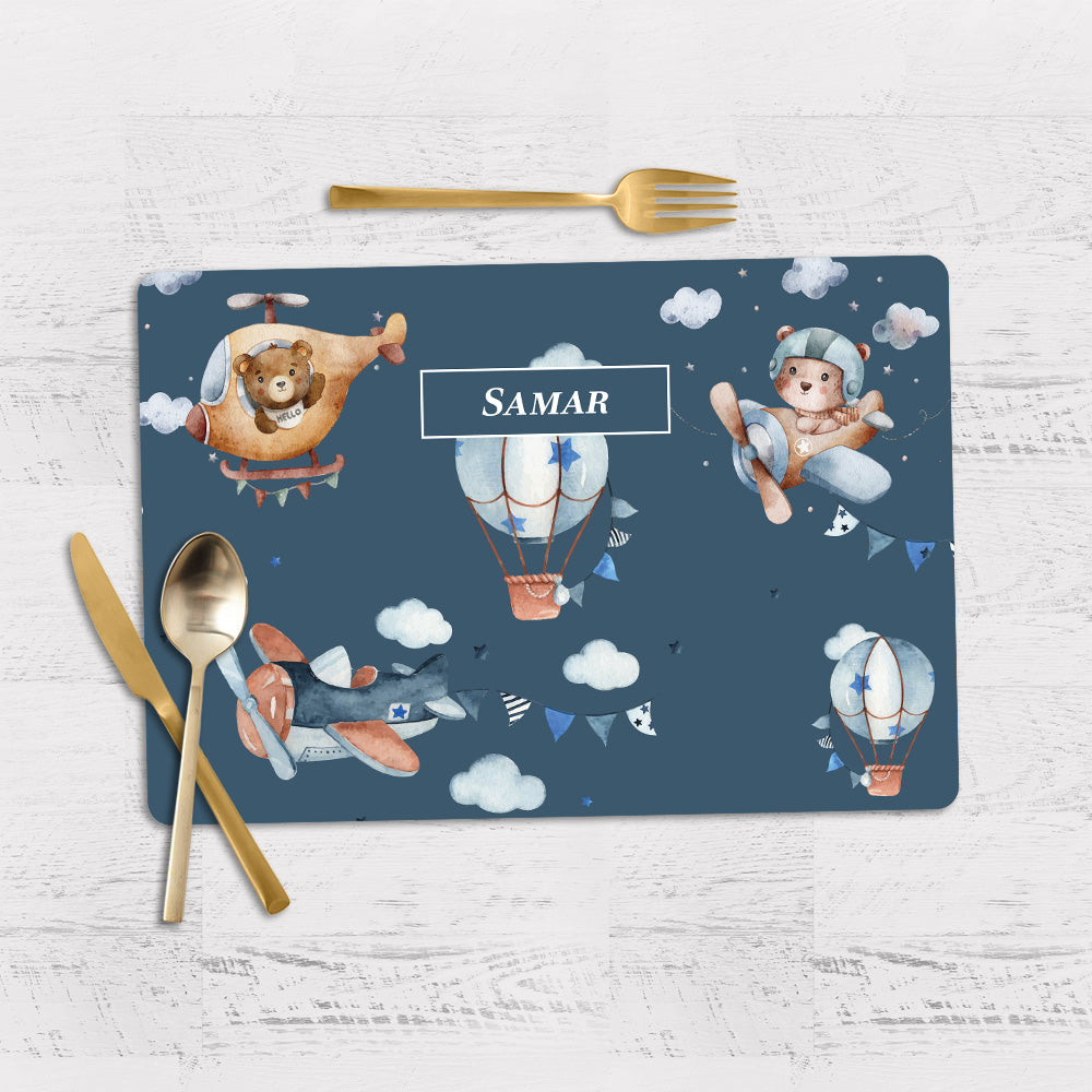 Teddy's Flight Placemat - Set of 2
