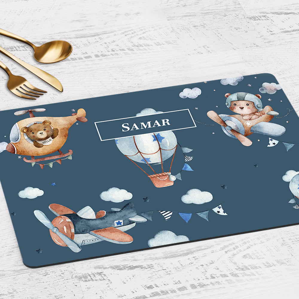 Teddy's Flight Placemat - Set of 2