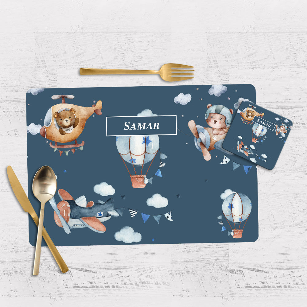 Teddy's Flight Placemat - Set of 2