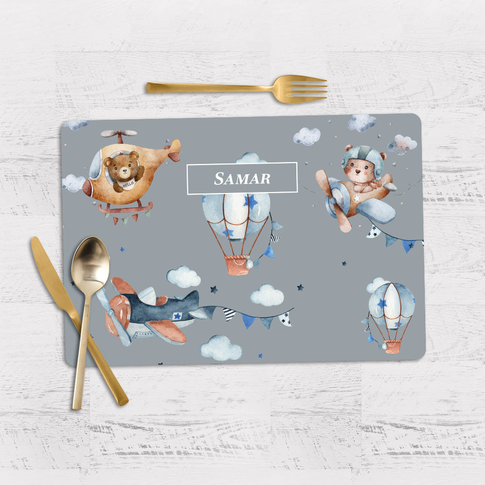 Teddy's Flight Placemat - Set of 2