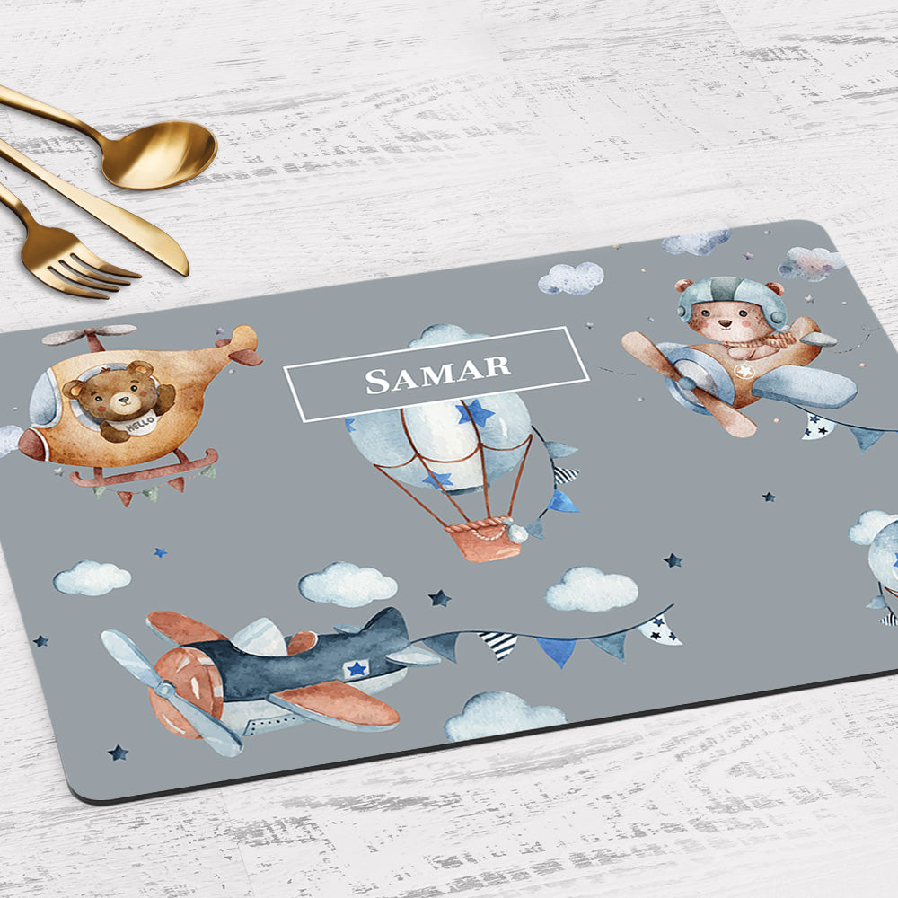 Teddy's Flight Placemat - Set of 2
