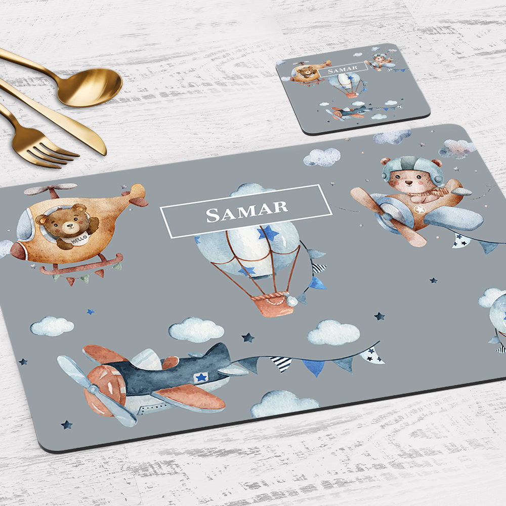 Teddy's Flight Placemat - Set of 2
