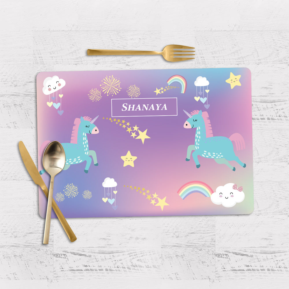 Unicorns & Rainbow Placemat - Set of 2