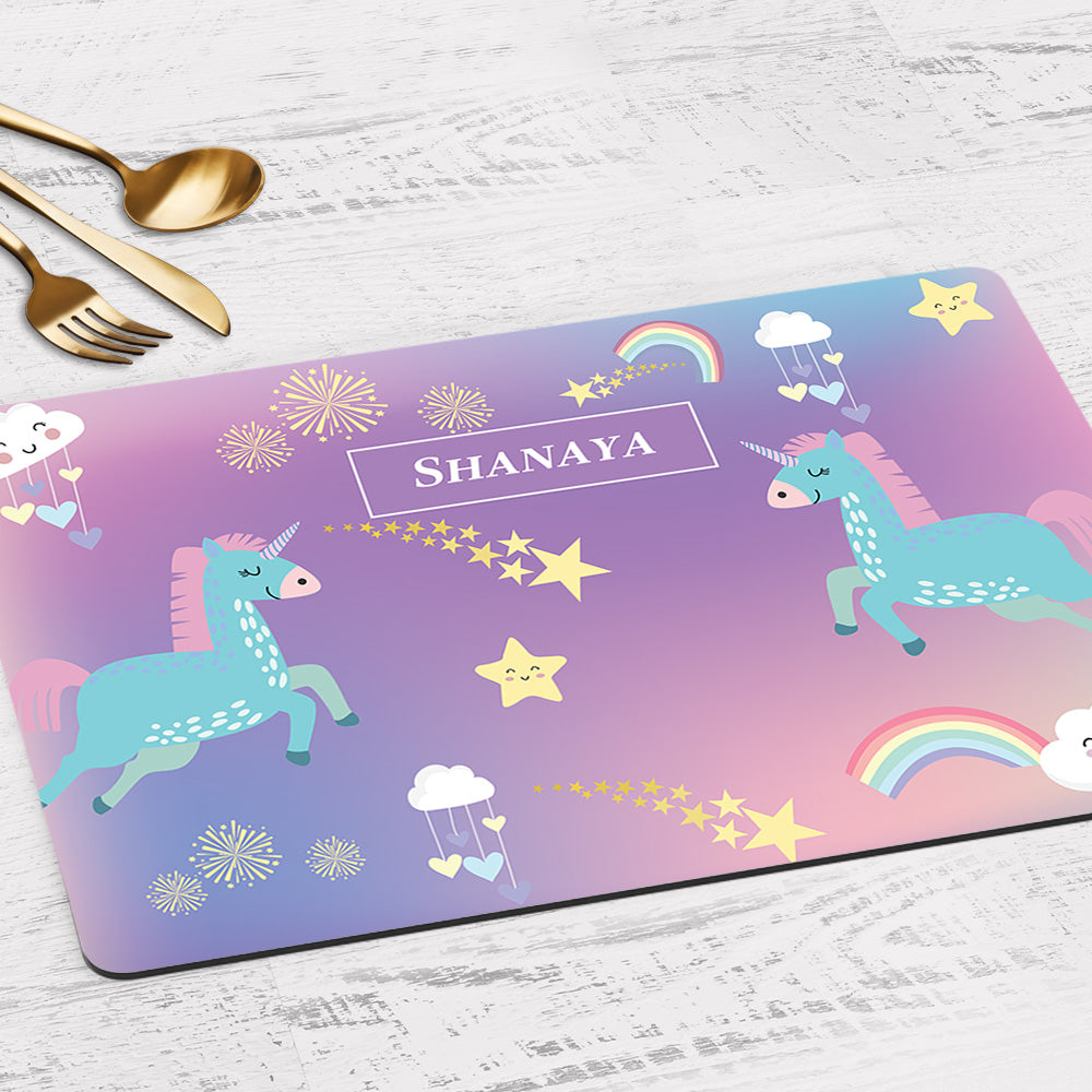 Unicorns & Rainbow Placemat - Set of 2