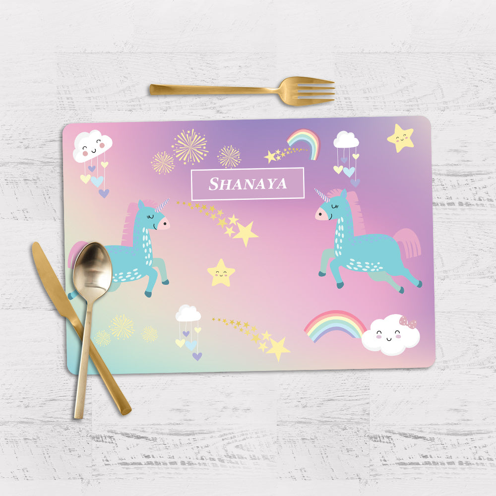 Unicorns & Rainbow Placemat - Set of 2