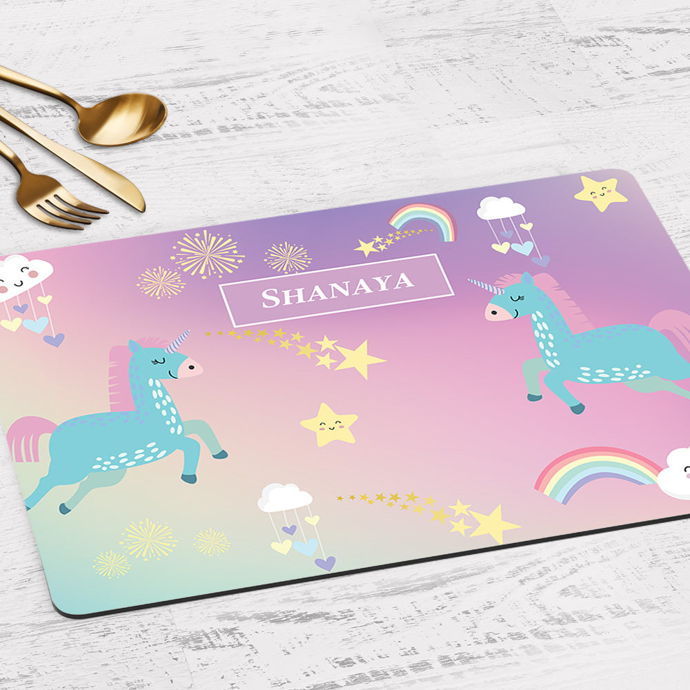 Unicorns & Rainbow Placemat - Set of 2