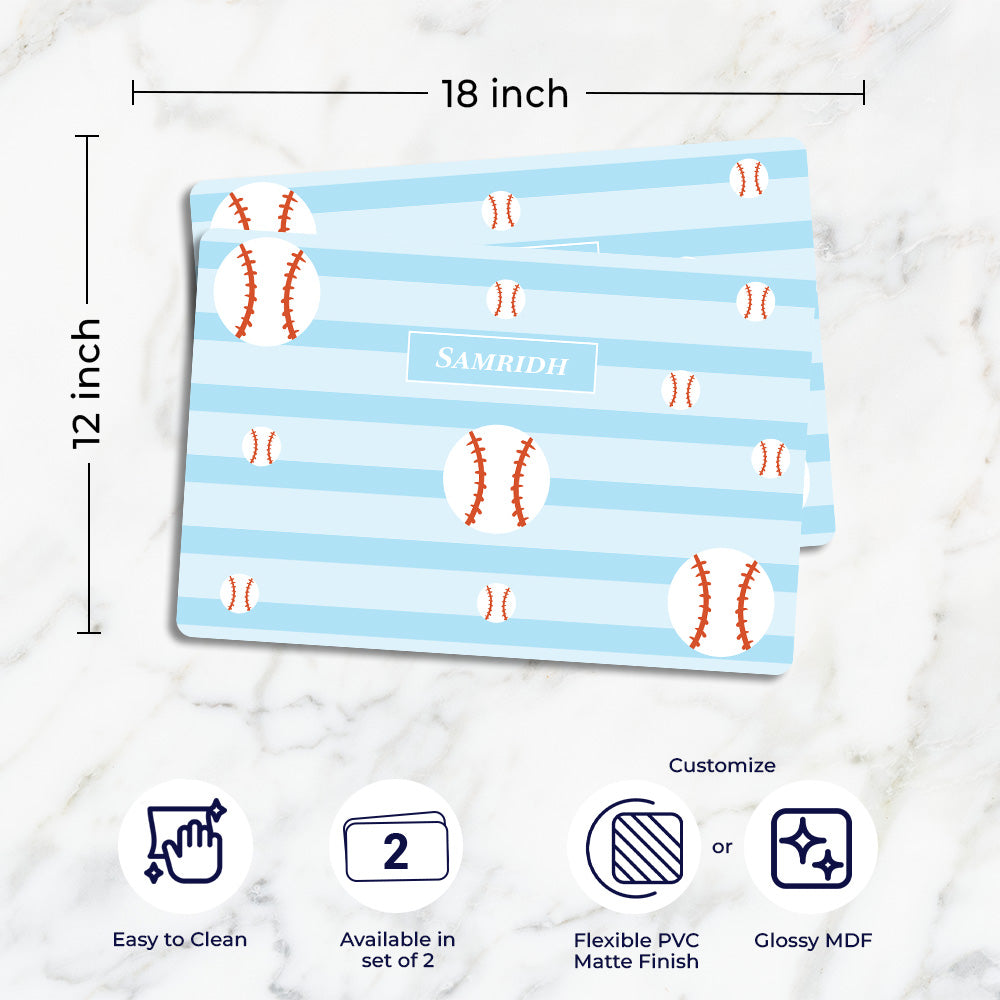 Base Ball Placemat - Set of 2