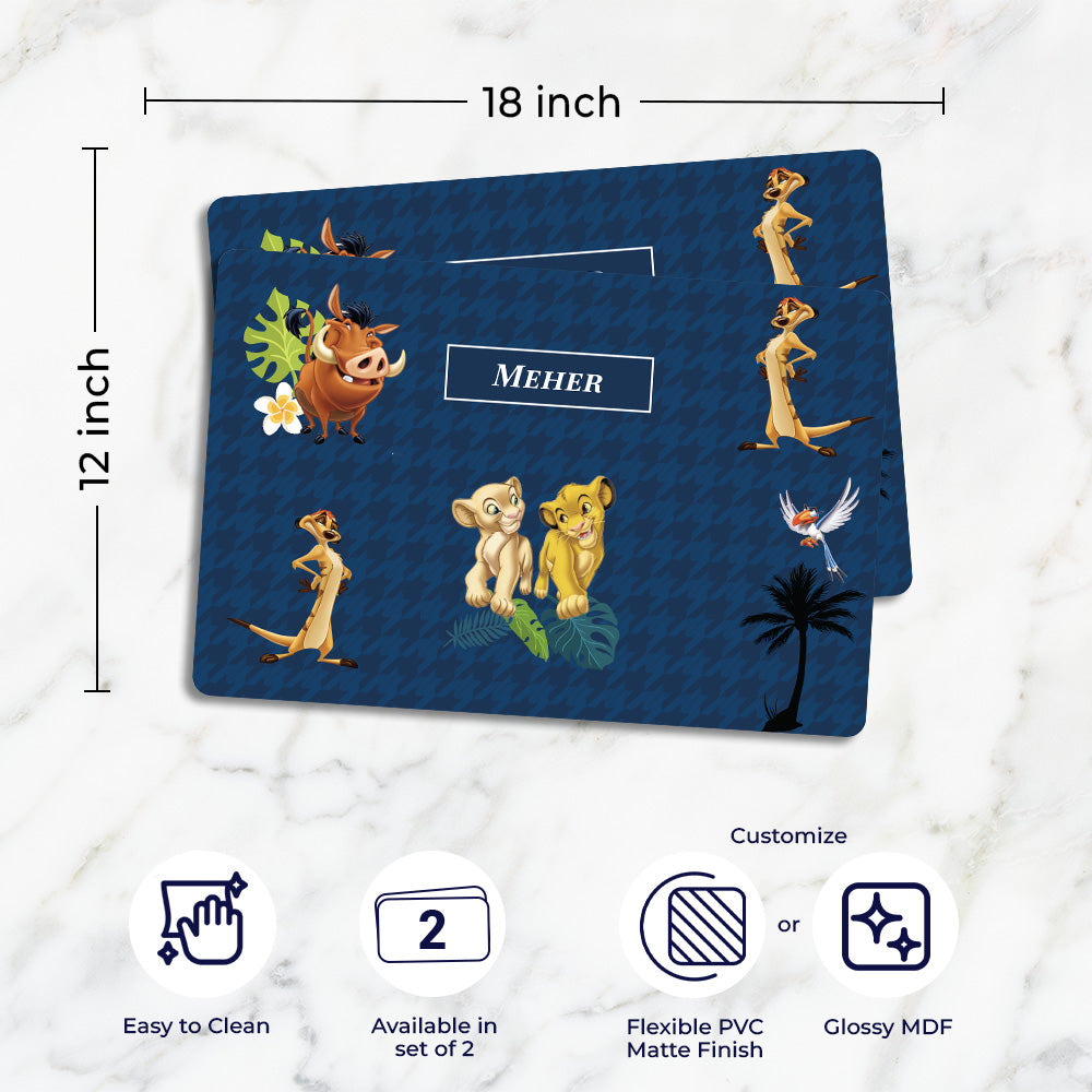 Baby Jungle King Placemat - Set of 2