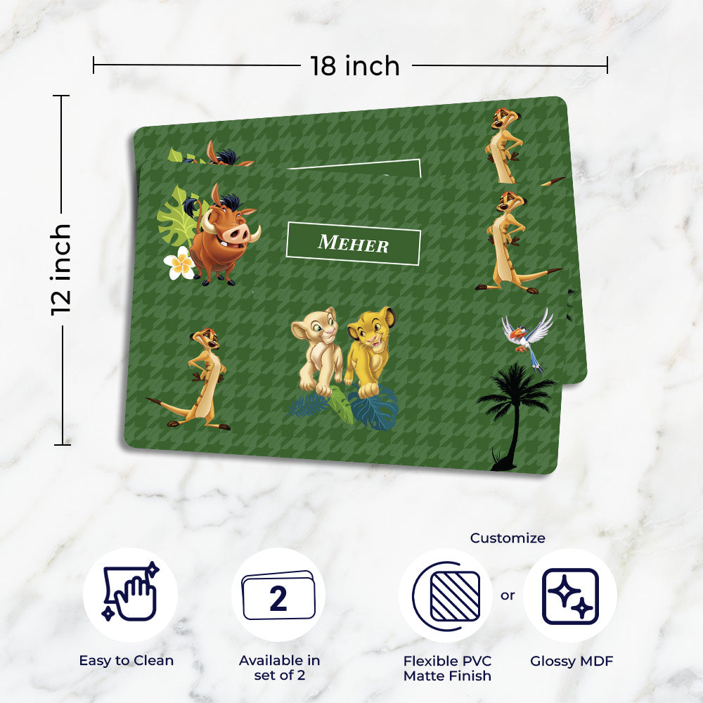 Baby Jungle King Placemat - Set of 2