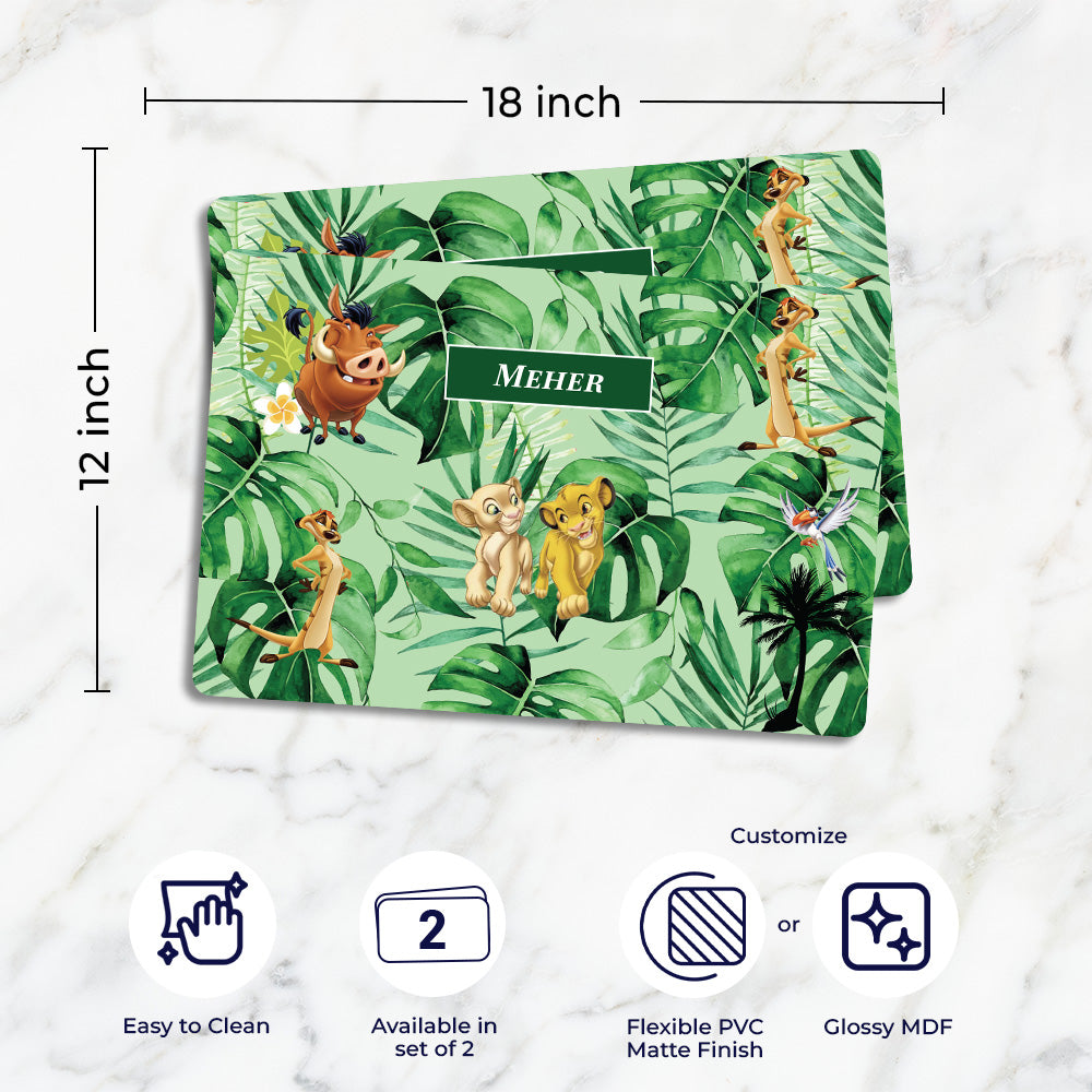 Baby Jungle King Placemat - Set of 2