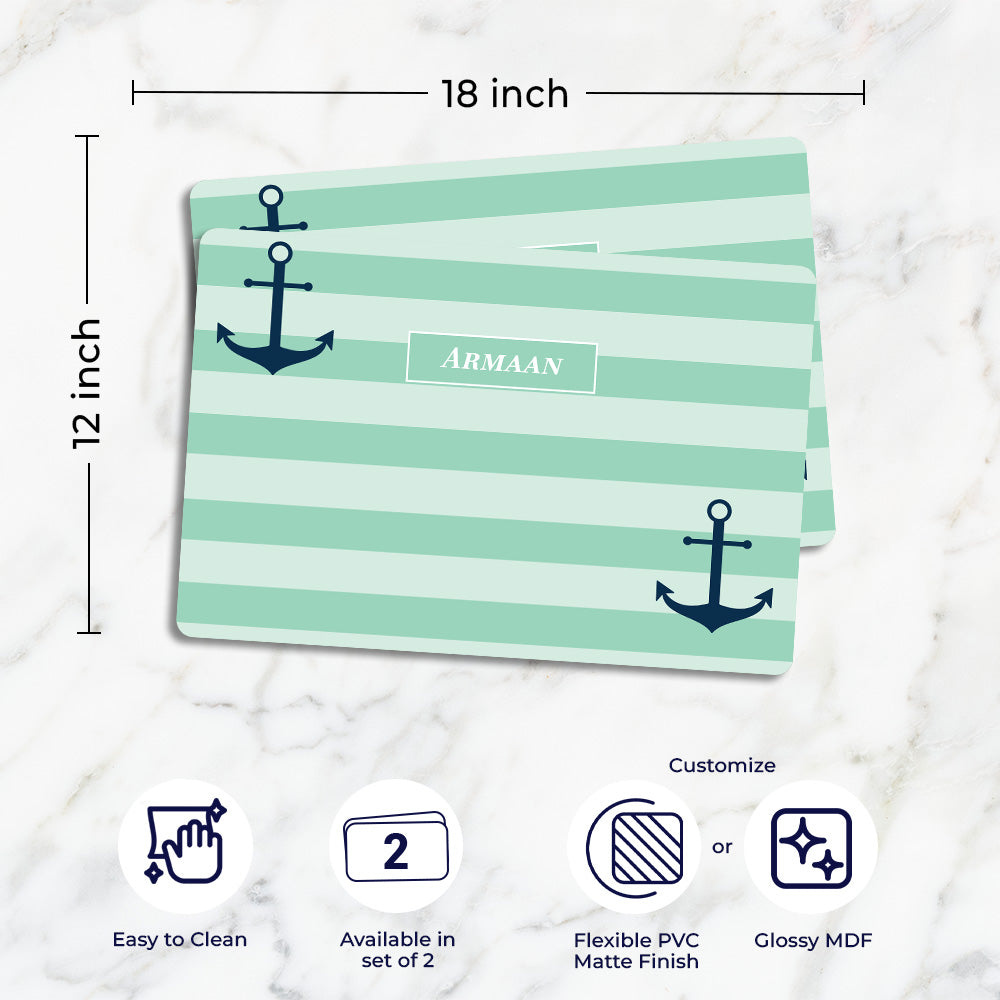 Nautical Anchor Placemat - Set of 2