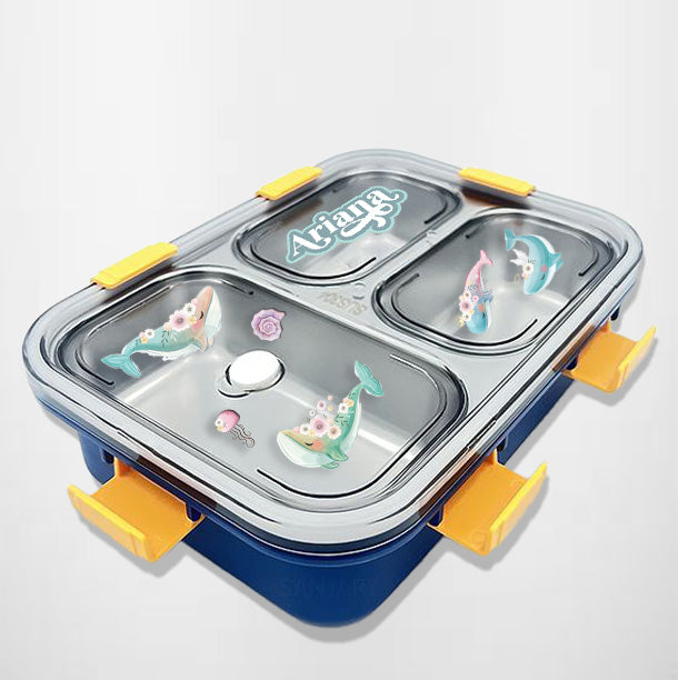 Floral Whales Lunch Box
