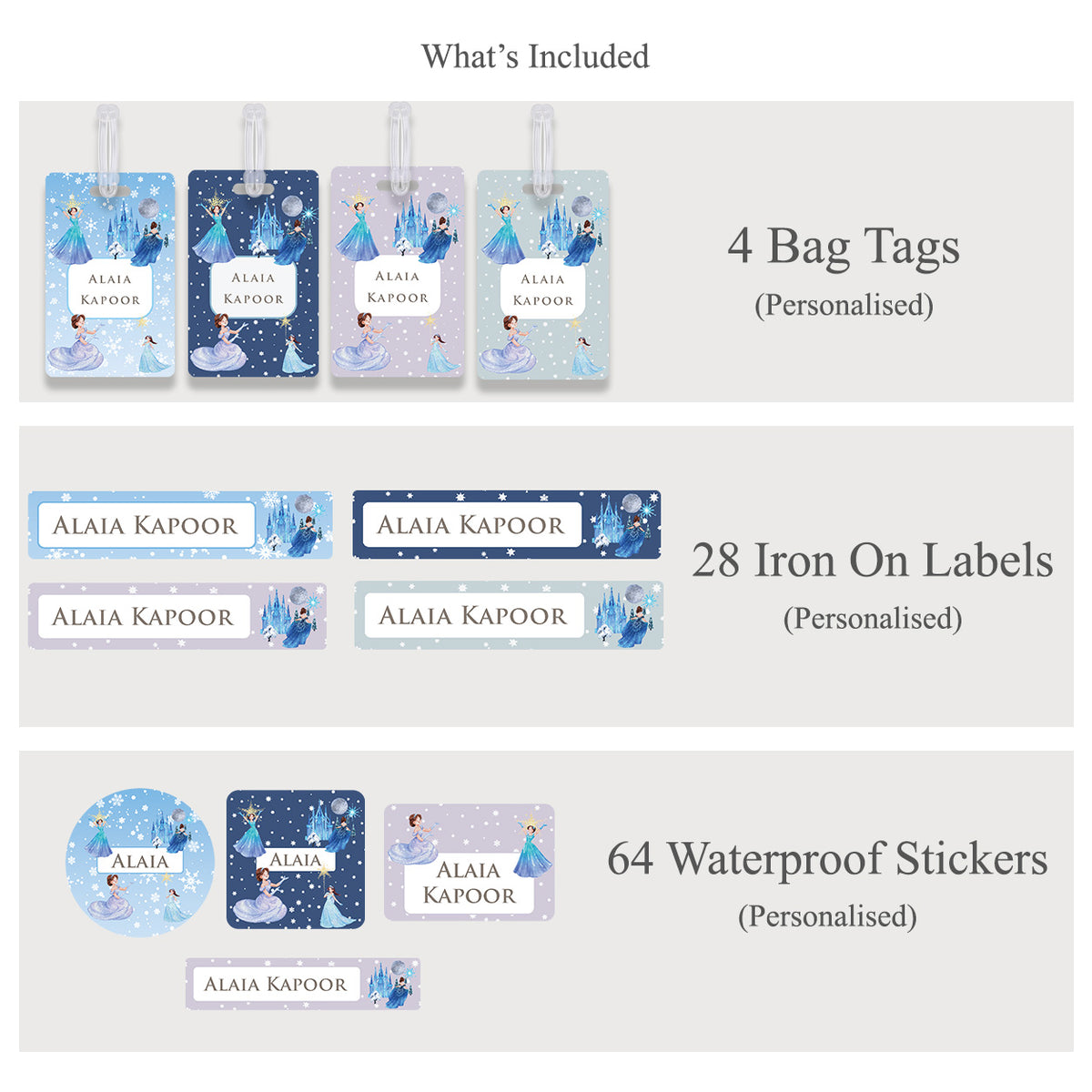 Snow Queen Labelling Set